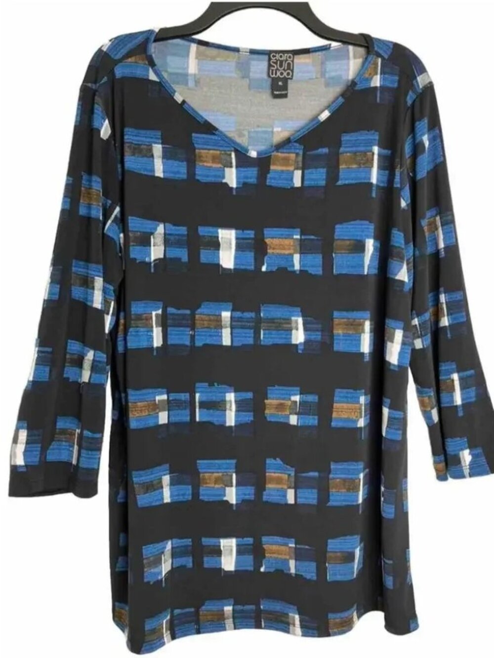 Silky Clara Sun Woo Blue Tunic
